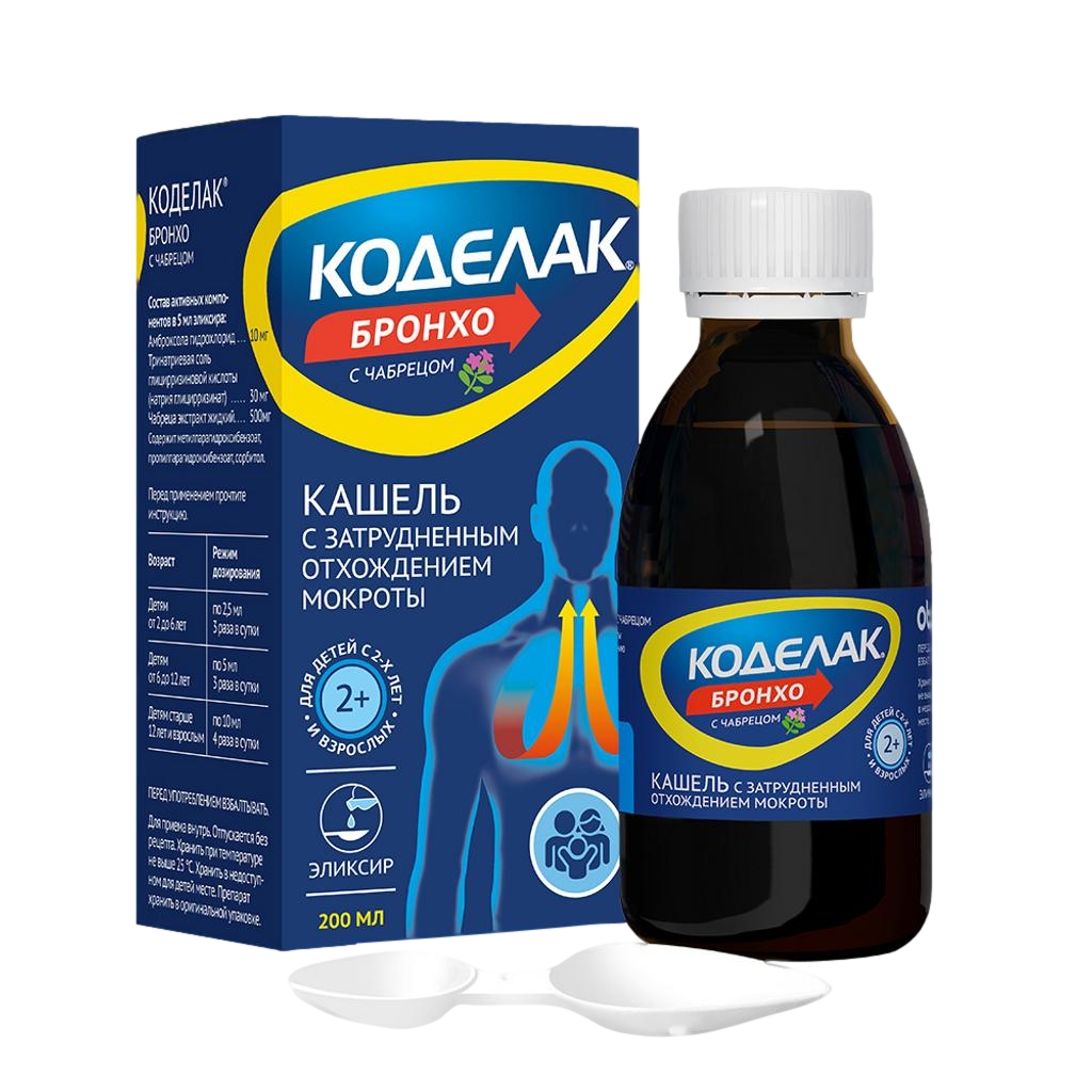 КОДЕЛАК БРОНХО С ЧАБРЕЦОМ СИРОП 200МЛ