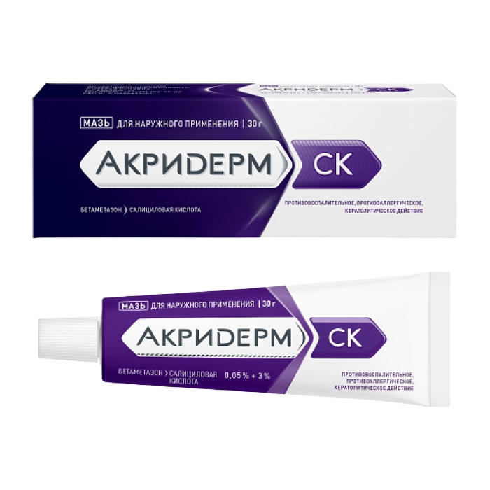 АКРИДЕРМ СК МАЗЬ Д/НАРУЖ 30Г