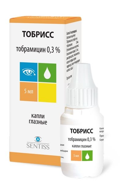 ТОБРИСС КАПЛИ ГЛАЗНЫЕ 0,3% ФЛ/КАП 5МЛ ИНД УП