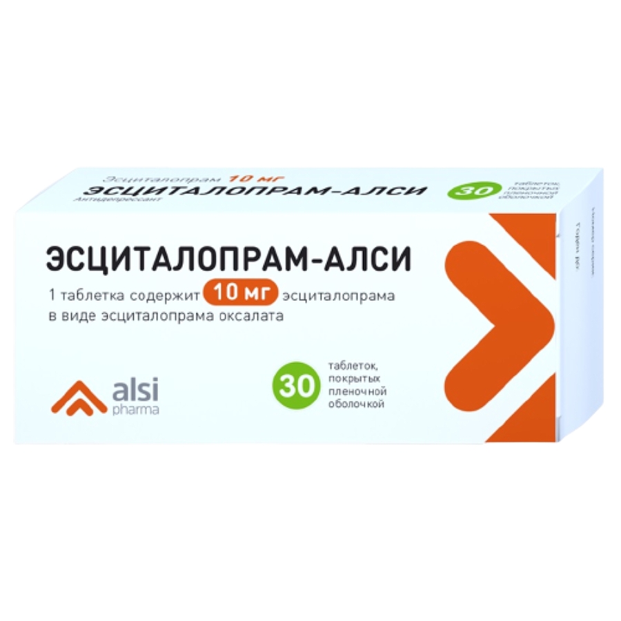 ЭСЦИТАЛОПРАМ-АЛСИ ТАБ П/П/О 10МГ №30