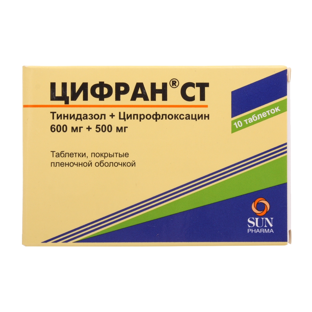 ЦИФРАН СТ ТАБ П/О 500МГ+600МГ №10