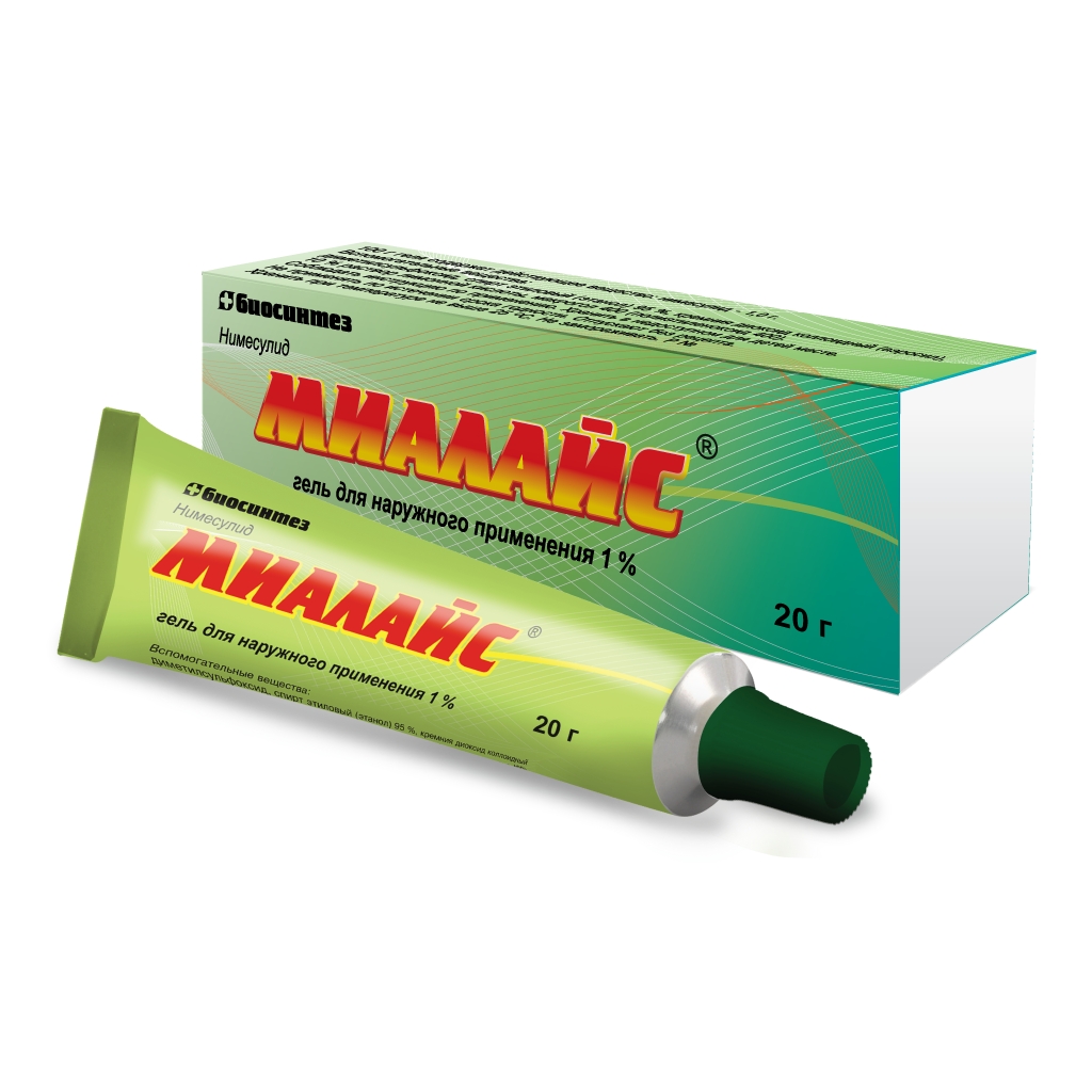 МИАЛАЙС ГЕЛЬ НАРУЖ 1% 20Г