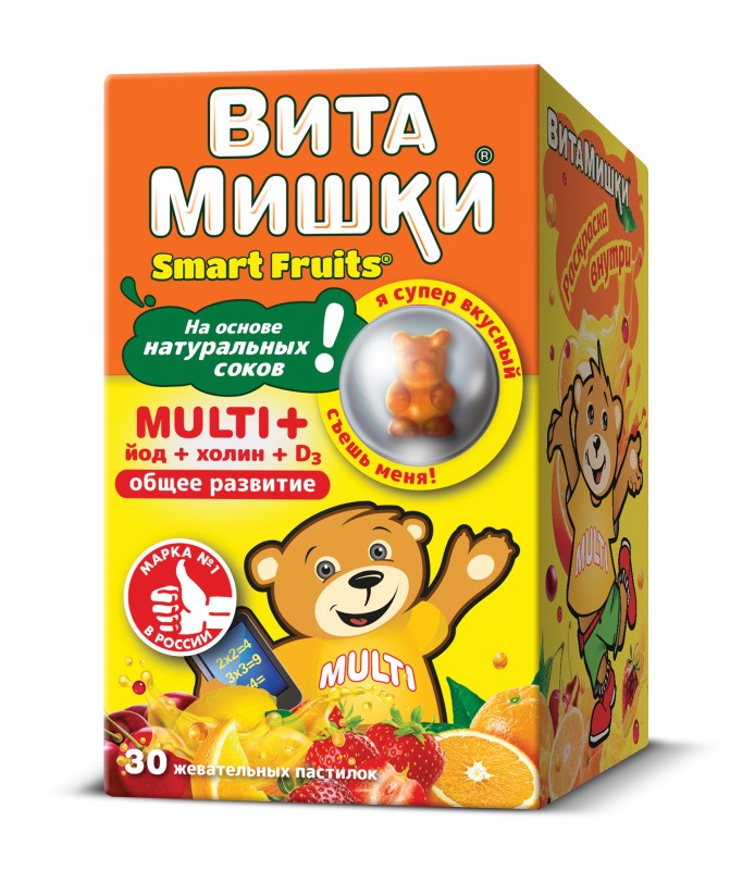 ВИТАМИШКИ МУЛЬТИ ПЛЮС ЙОД/ХОЛИН ПАСТ ЖЕВ №30 БАД