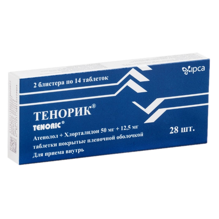 ТЕНОРИК ТАБ 50МГ+12,5МГ №28