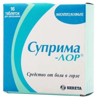 СУПРИМА-ЛОР ТАБ Д/РАСС МЕНТОЛ №16