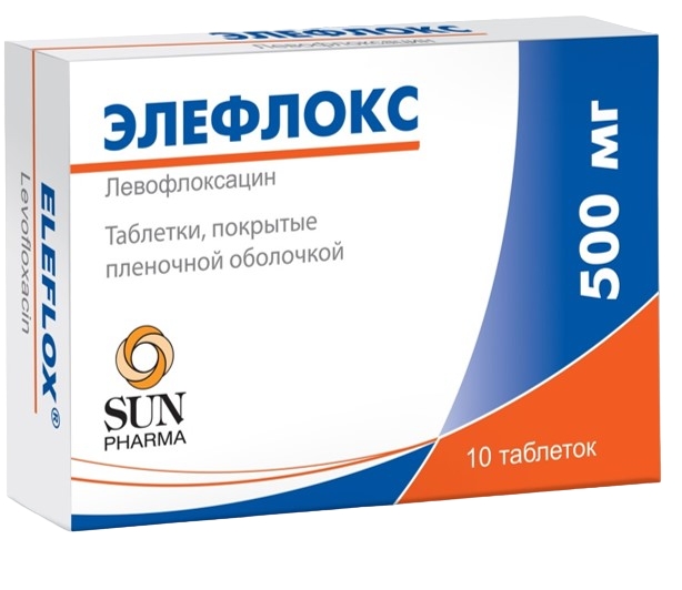 ЭЛЕФЛОКС ТАБ П/О 500МГ №10