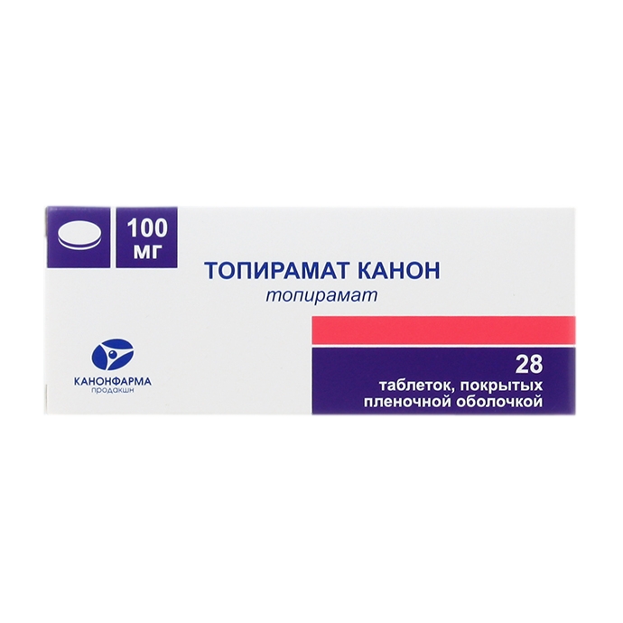 ТОПИРАМАТ ТАБ П/О 100МГ №28