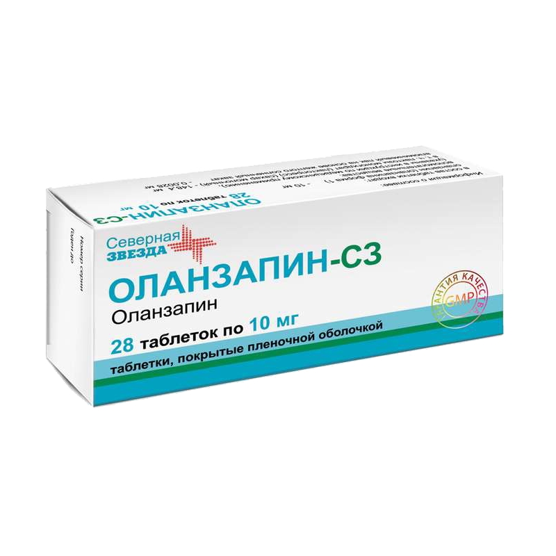 ОЛАНЗАПИН ТАБ П/О 10МГ №28