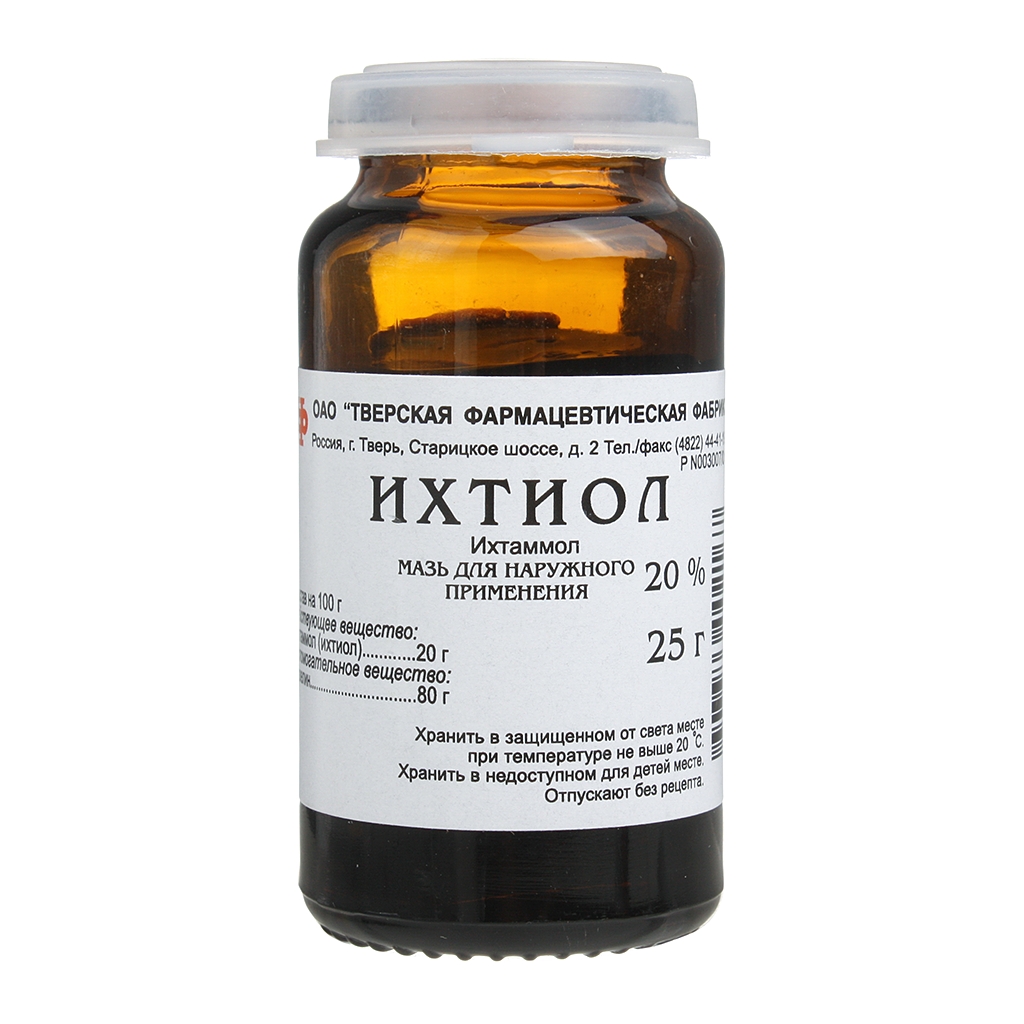 ИХТИОЛОВАЯ МАЗЬ Д/НАРУЖ 20% 25Г