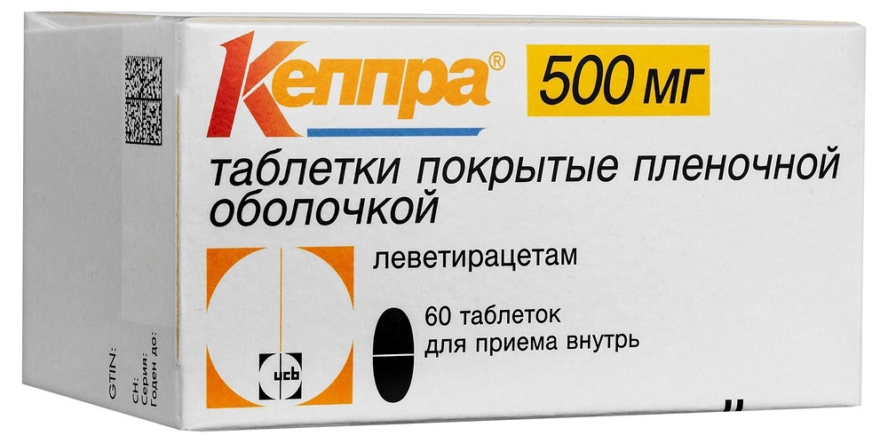 КЕППРА ТАБ П/О 500МГ №60