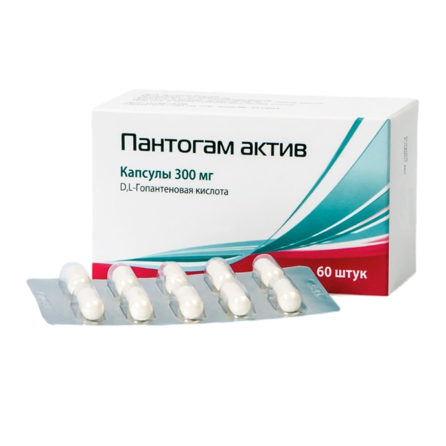 ПАНТОГАМ АКТИВ КАПС 300МГ №60