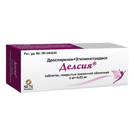 ДЕЛСИЯ ТАБ П/П/О 3МГ+0,03МГ №21X3