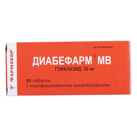 ДИАБЕФАРМ МВ ТАБ ПРОЛОНГ 30МГ №60