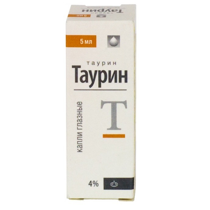 ТАУРИН КАПЛИ ГЛАЗНЫЕ 4% ФЛ 5МЛ ИНД УП