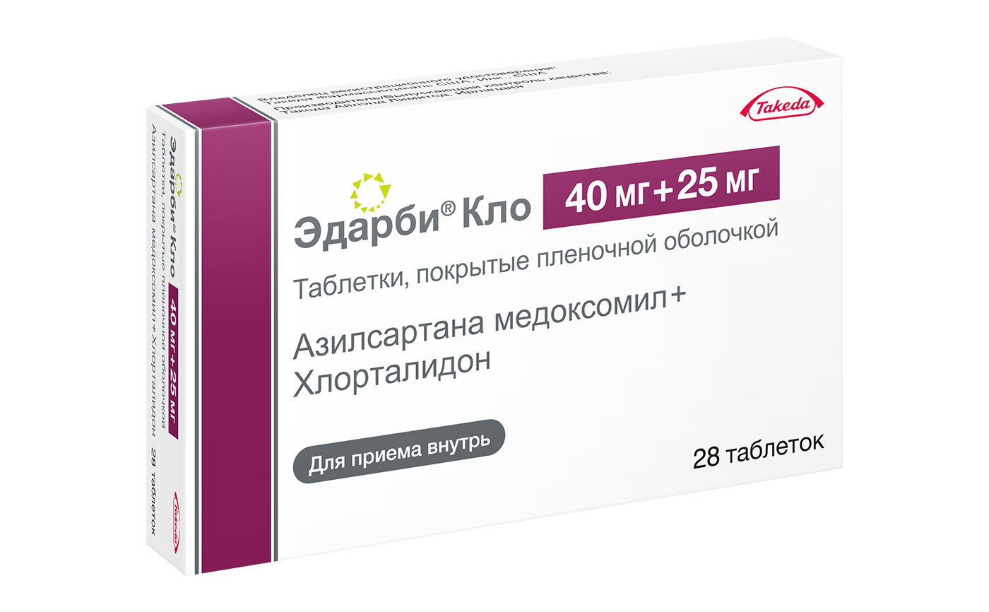 ЭДАРБИ КЛО ТАБ П/О 40МГ+25МГ №28