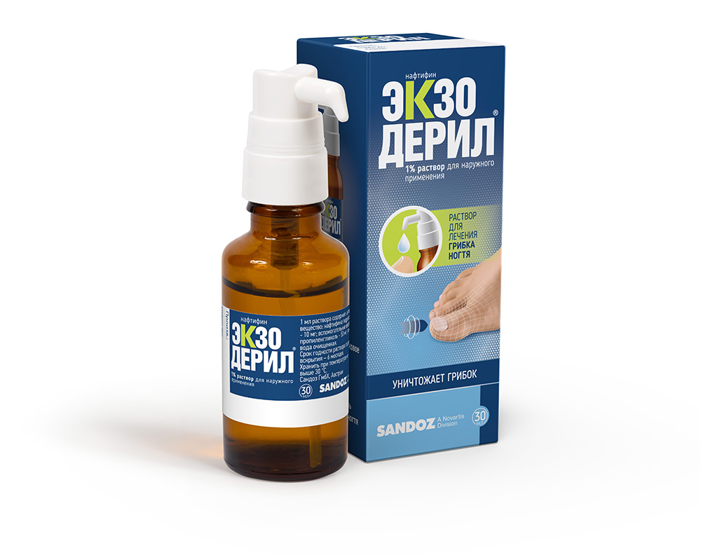 ЭКЗОДЕРИЛ Р-Р Д/НАРУЖ 1% 30МЛ ФЛ