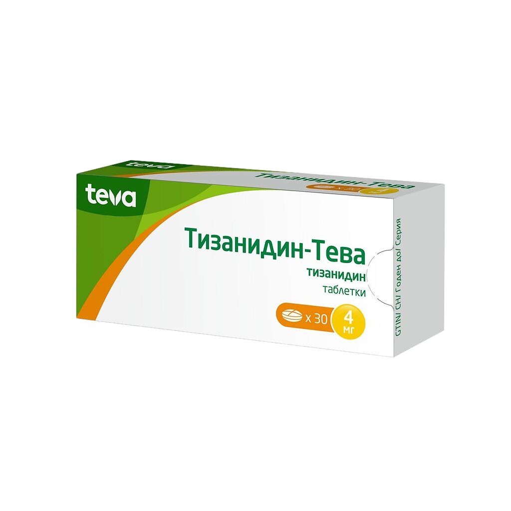 ТИЗАНИДИН-ТЕВА ТАБ 4МГ №30