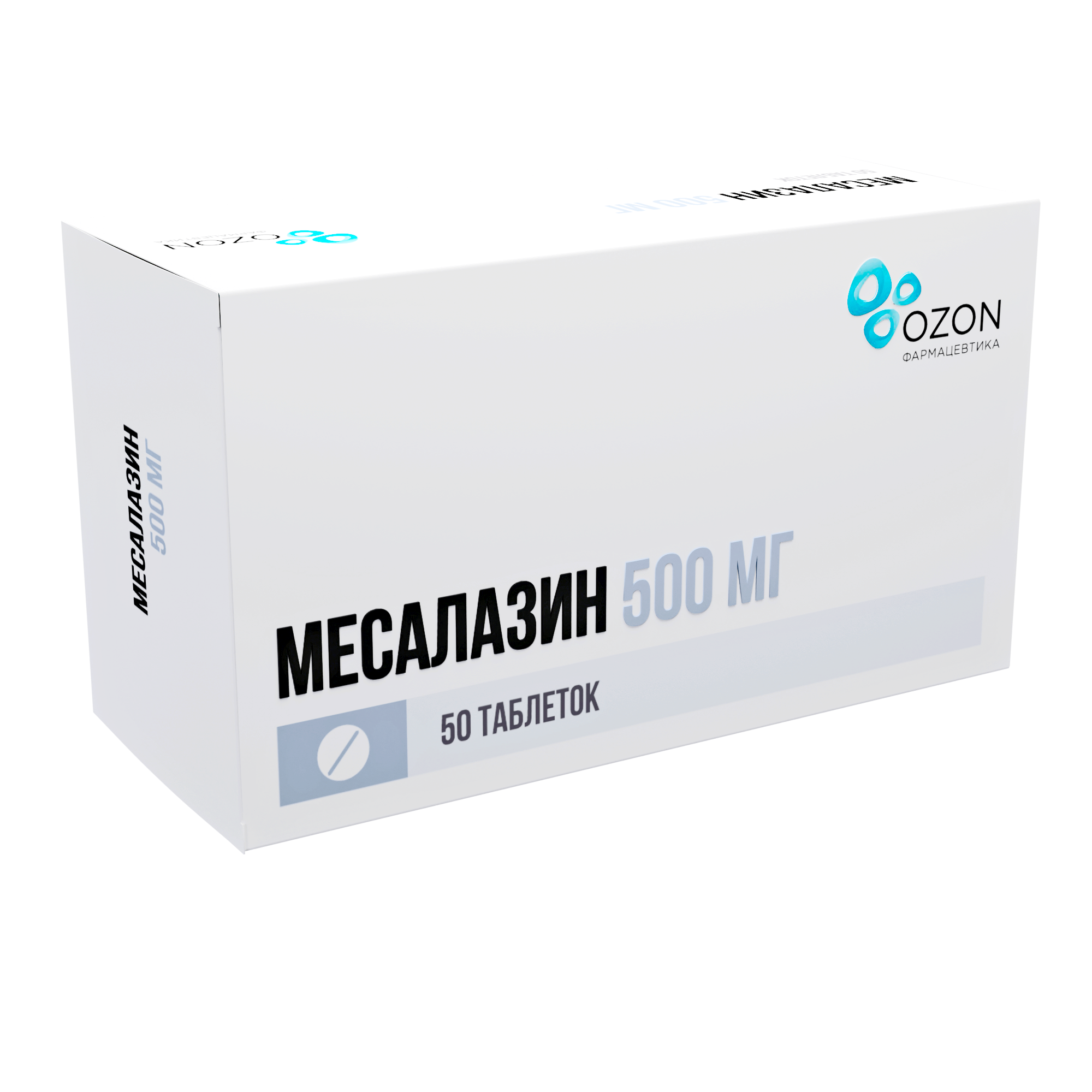 МЕСАЛАЗИН ТАБ П/О К/Р 500МГ №50 ОЗОН