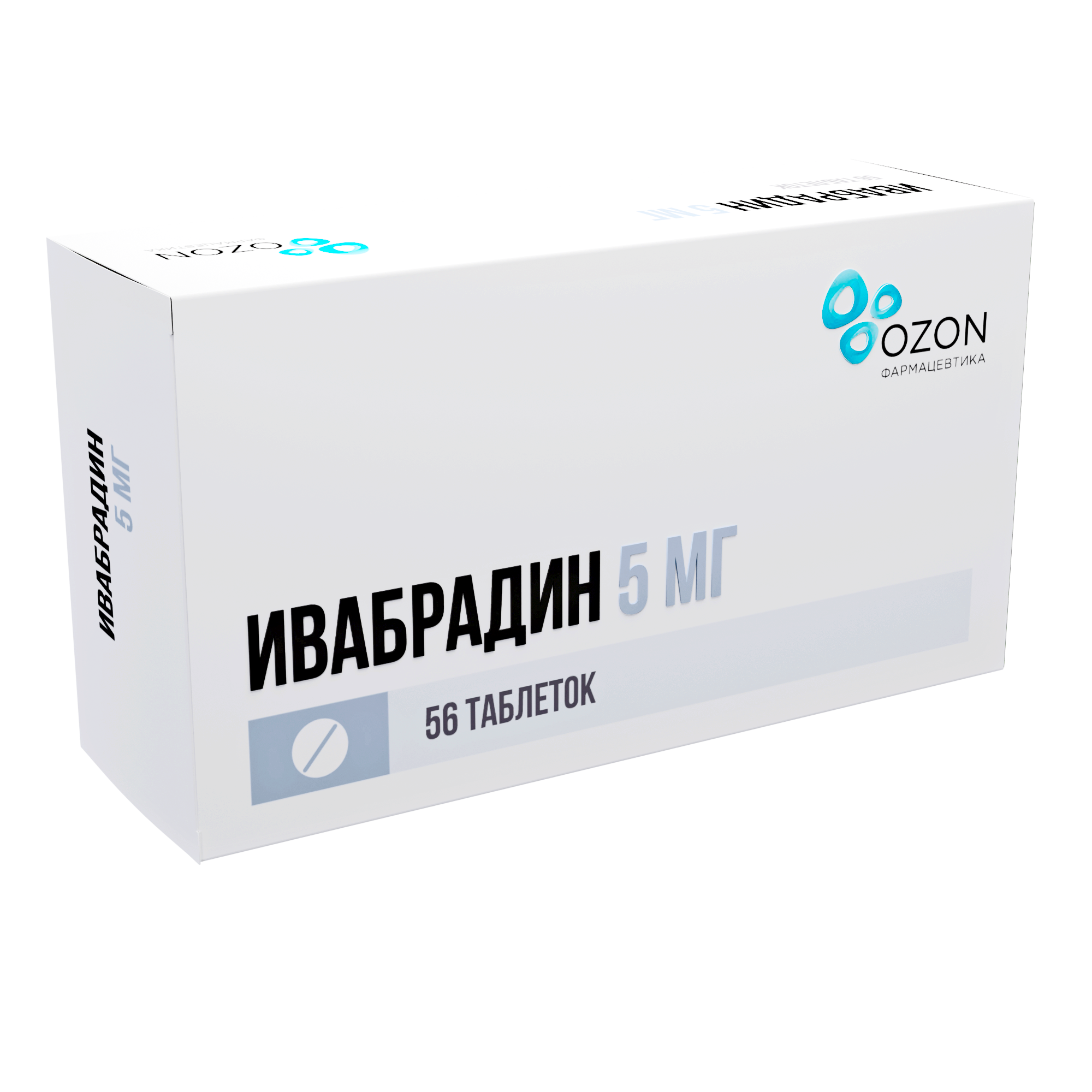 ИВАБРАДИН ТАБ П/П/О 5МГ №56