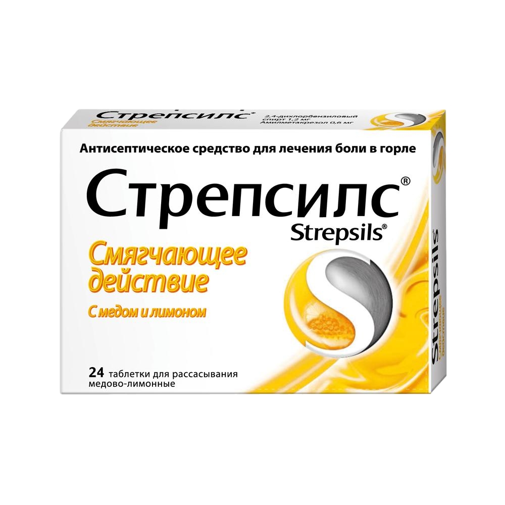 СТРЕПСИЛС ТАБ Д/РАСС МЕД/ЛИМОН №24