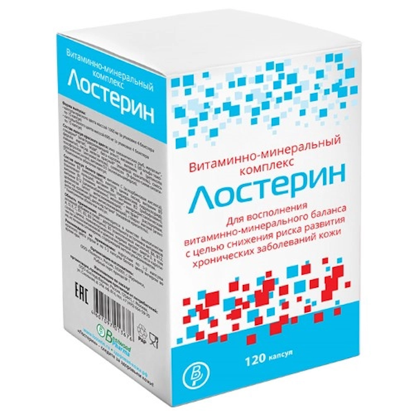 ЛОСТЕРИН ВИТАМИННО-МИНЕРАЛЬНЫЙ КОМПЛЕКС КАПС №120