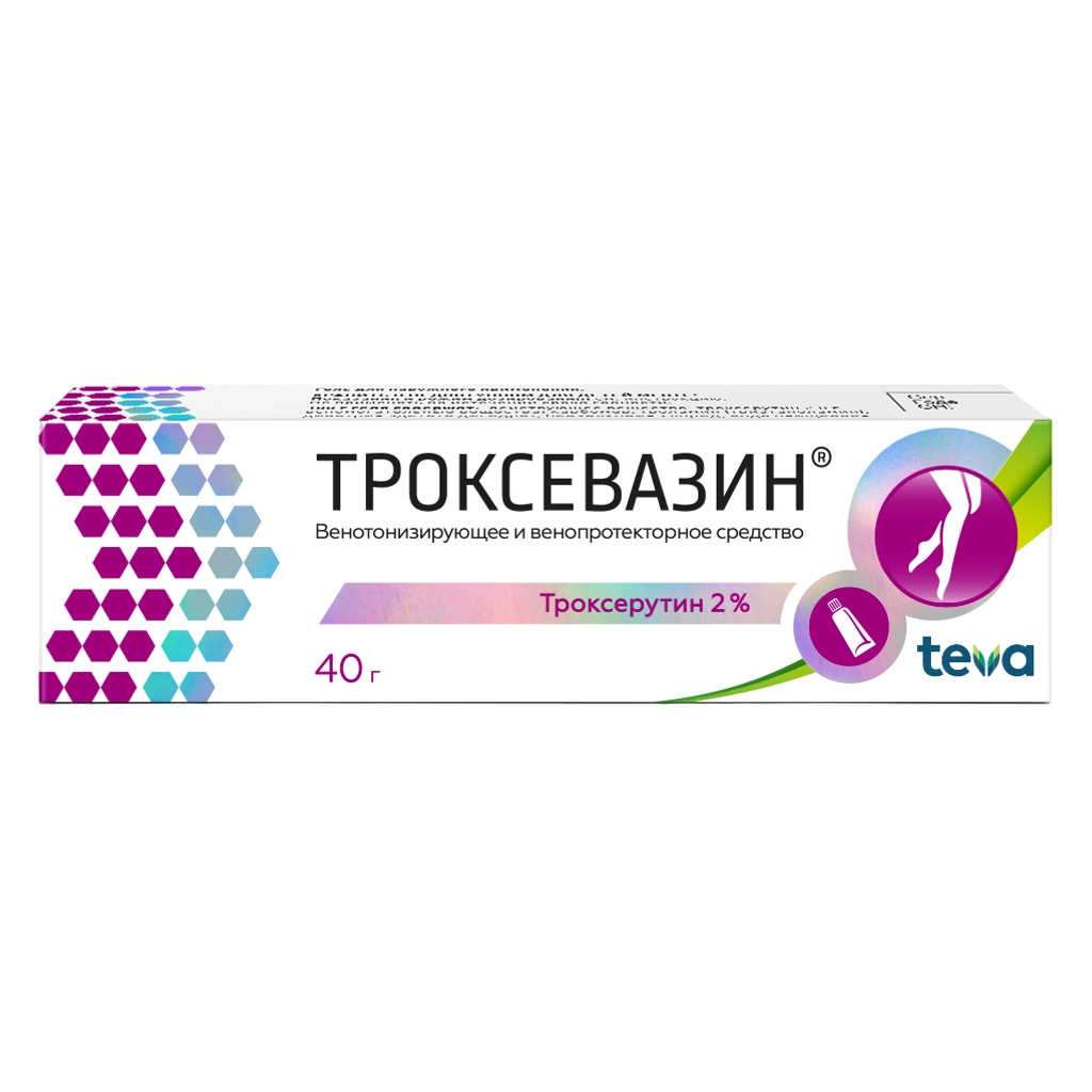 ТРОКСЕВАЗИН ГЕЛЬ НАРУЖ 2% ТУБА 40Г