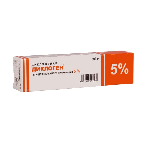 ДИКЛОГЕН ГЕЛЬ Д/НАРУЖ 5% ТУБА 30Г