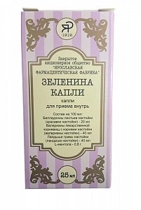 КАПЛИ ЗЕЛЕНИНА ФЛ 25МЛ