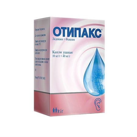 ОТИПАКС КАПЛИ УШНЫЕ 10МГ/Г+40МГ/Г ФЛ 16Г
