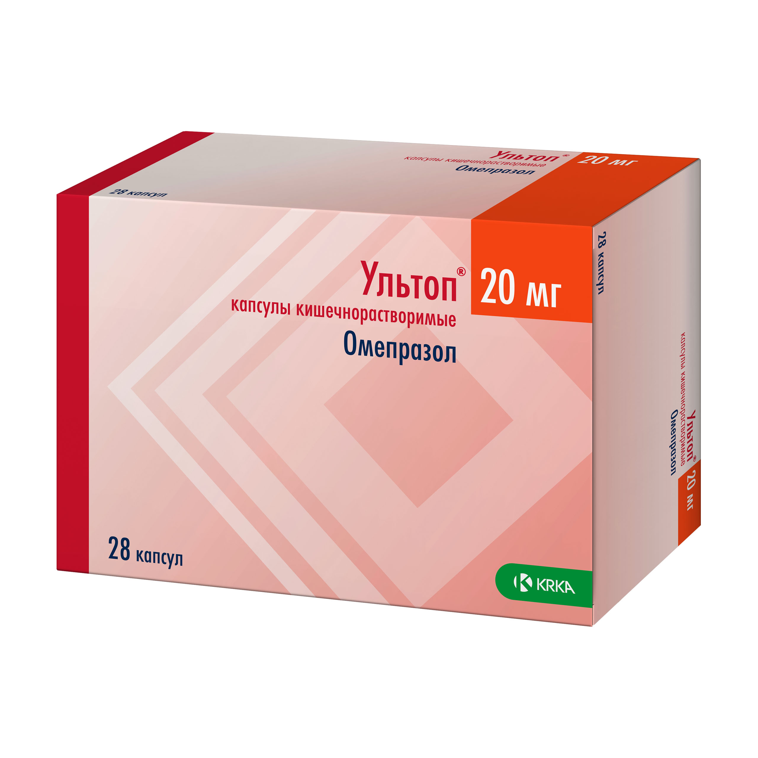 УЛЬТОП КАПС 20МГ №28 БЛИСТЕР