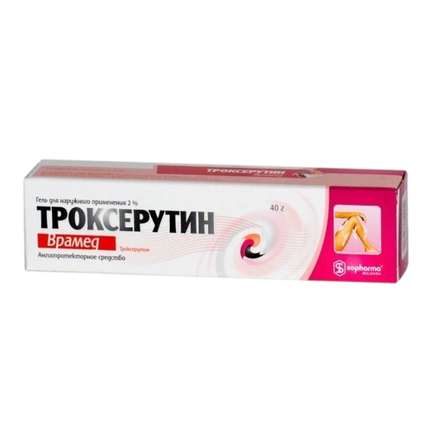 ТРОКСЕРУТИН ВРАМЕД ГЕЛЬ Д/НАРУЖ 2% 40Г
