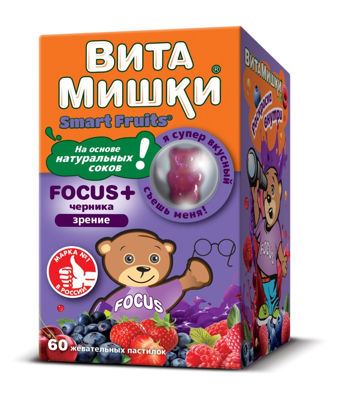 ВИТАМИШКИ ФОКУС ПЛЮС ПАСТ ЖЕВ №60