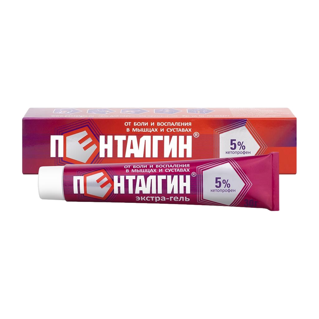 ПЕНТАЛГИН ЭКСТРА-ГЕЛЬ 5% 30Г ТУБ ИНД УП